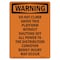 Signmission OSHA WARNING Sign, Do Not Climb Above This Platform, 5in X 3.5in Decal, 3.5" W, 5" L, Portrait OS-WS-D-35-V-13065 - alternate 1